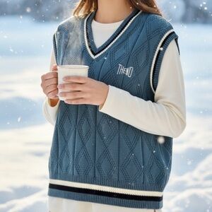 Women's Blue Sweater Vest